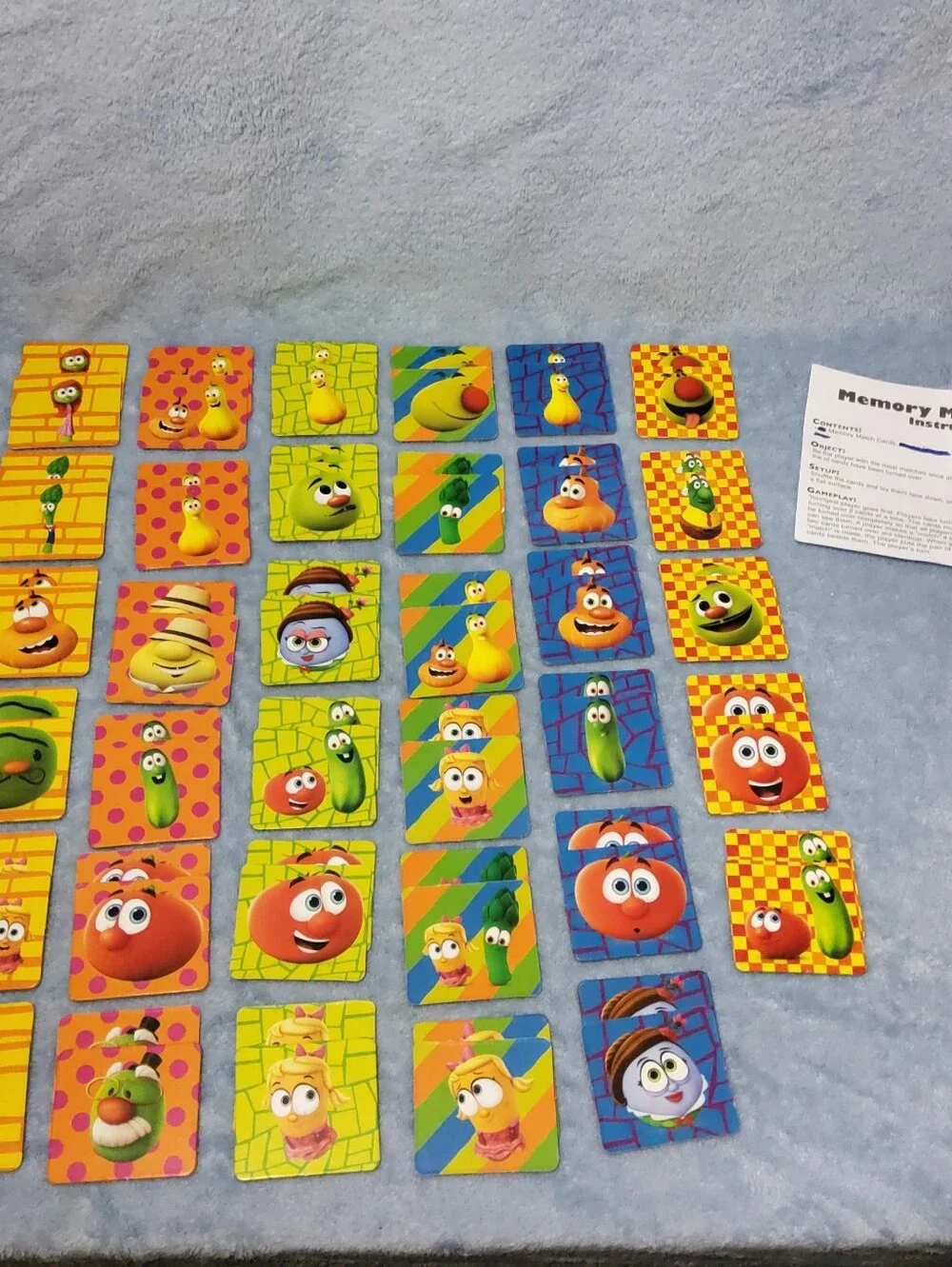Rare 2015 Big Idea VeggieTales Memory Match Board Game Cardinal Kids Matching